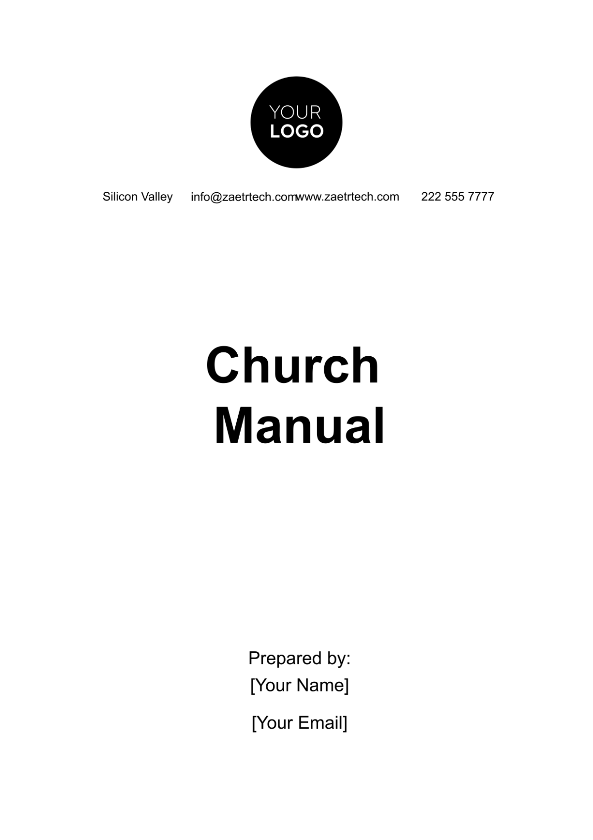 Church Manual Template