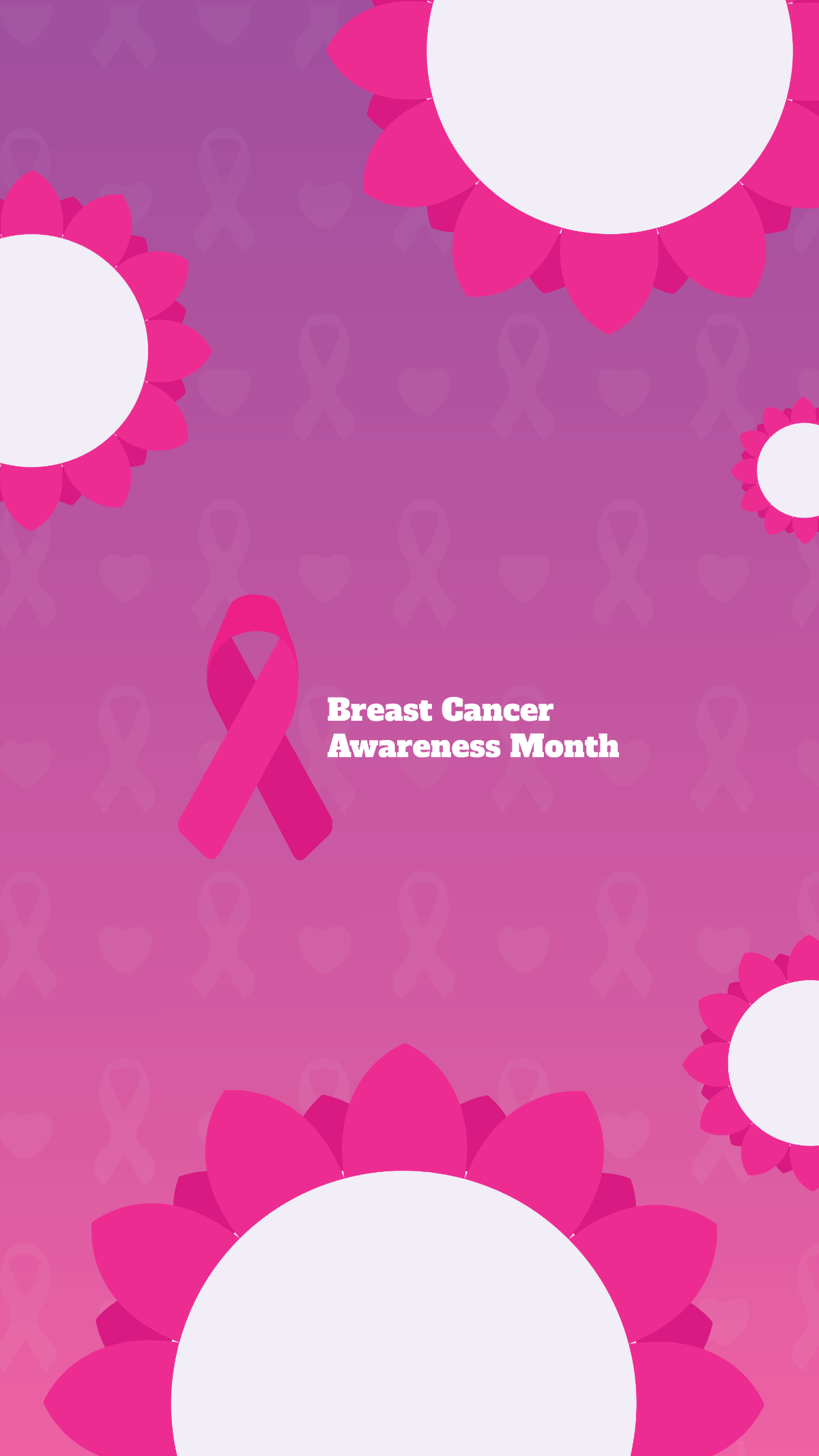 Breast Cancer Awareness Month Wallpaper Template - Edit Online & Download