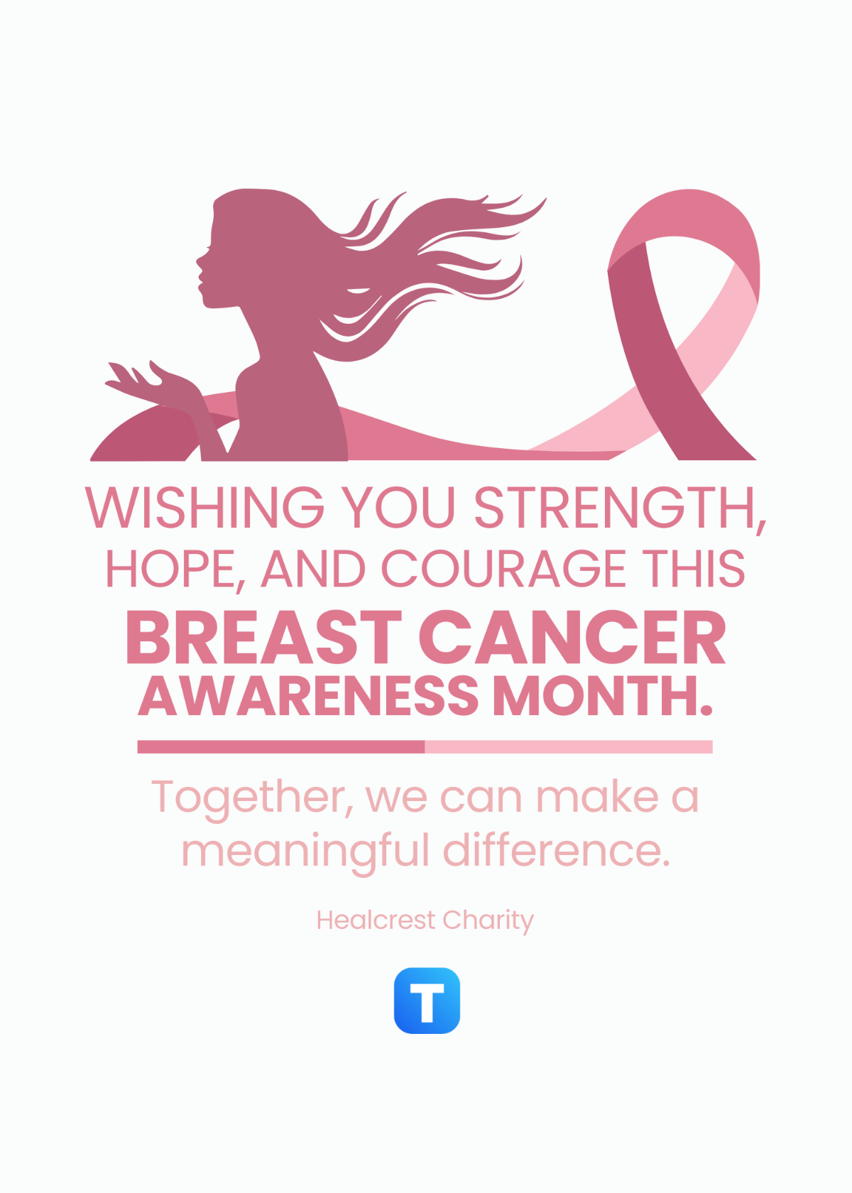 Breast Cancer Awareness Month Wishes Template - Edit Online & Download