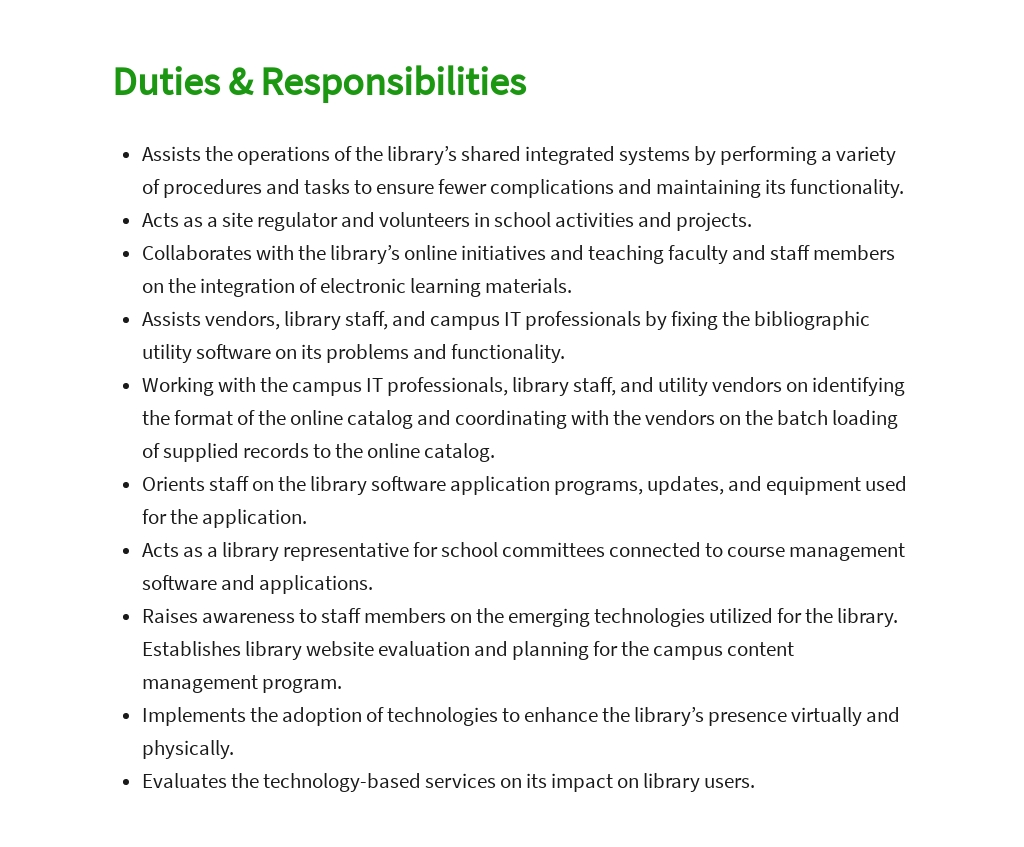 Free Emerging Technologies Librarian Job Ad and Description Template 3.jpe