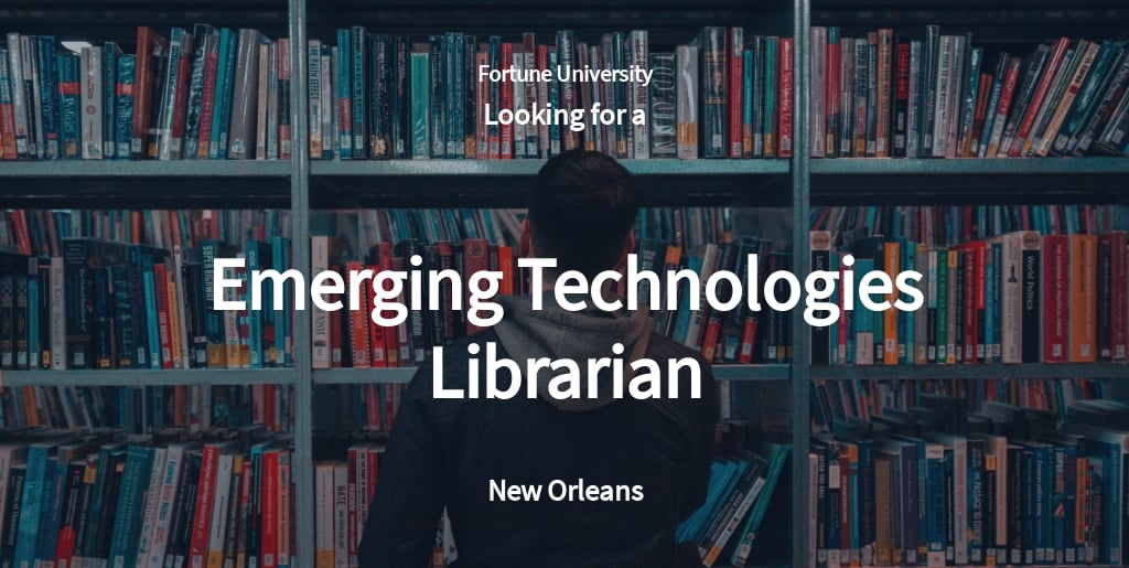 Free Emerging Technologies Librarian Job Ad and Description Template.jpe