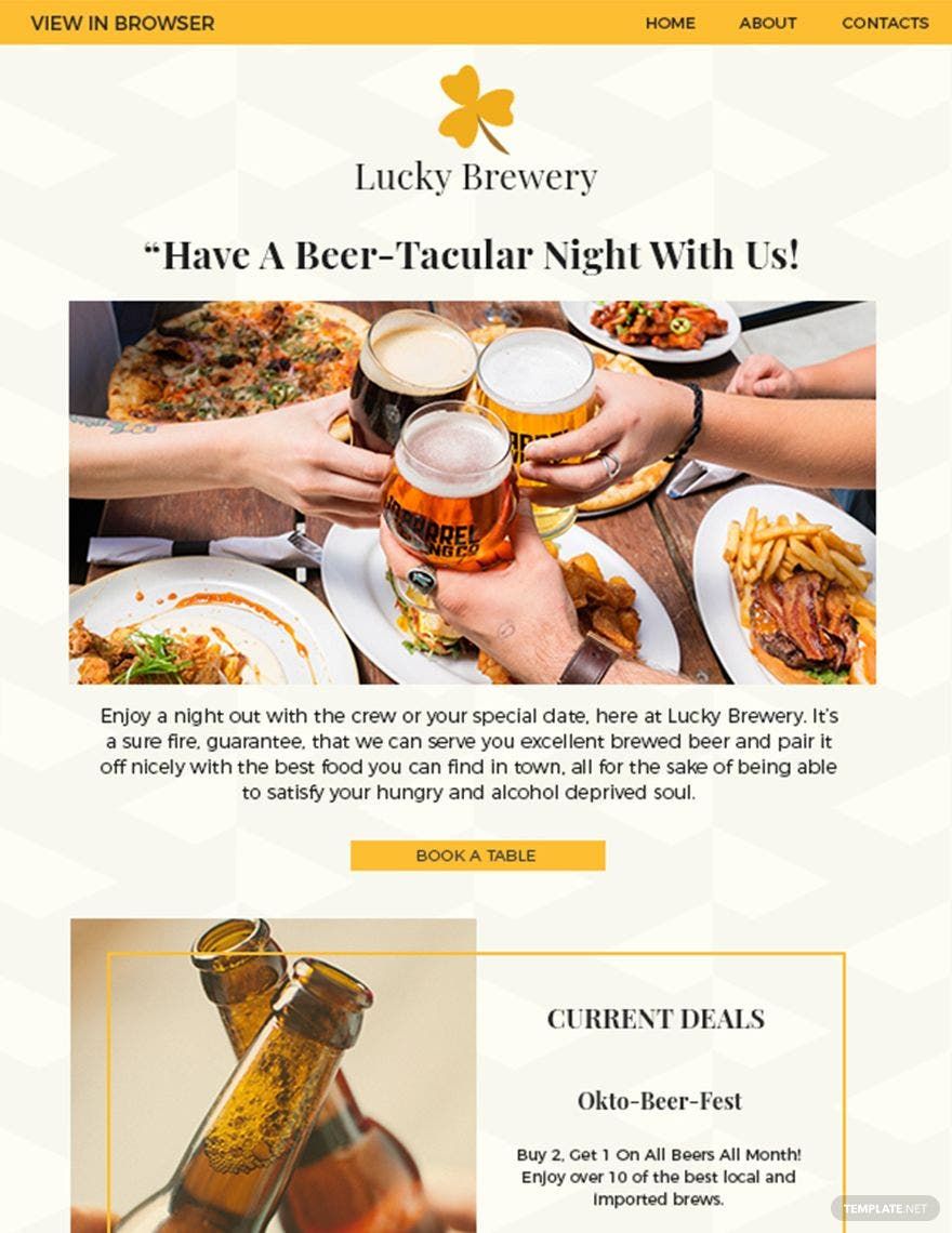 Free Lucky Brewery Newsletter Template
