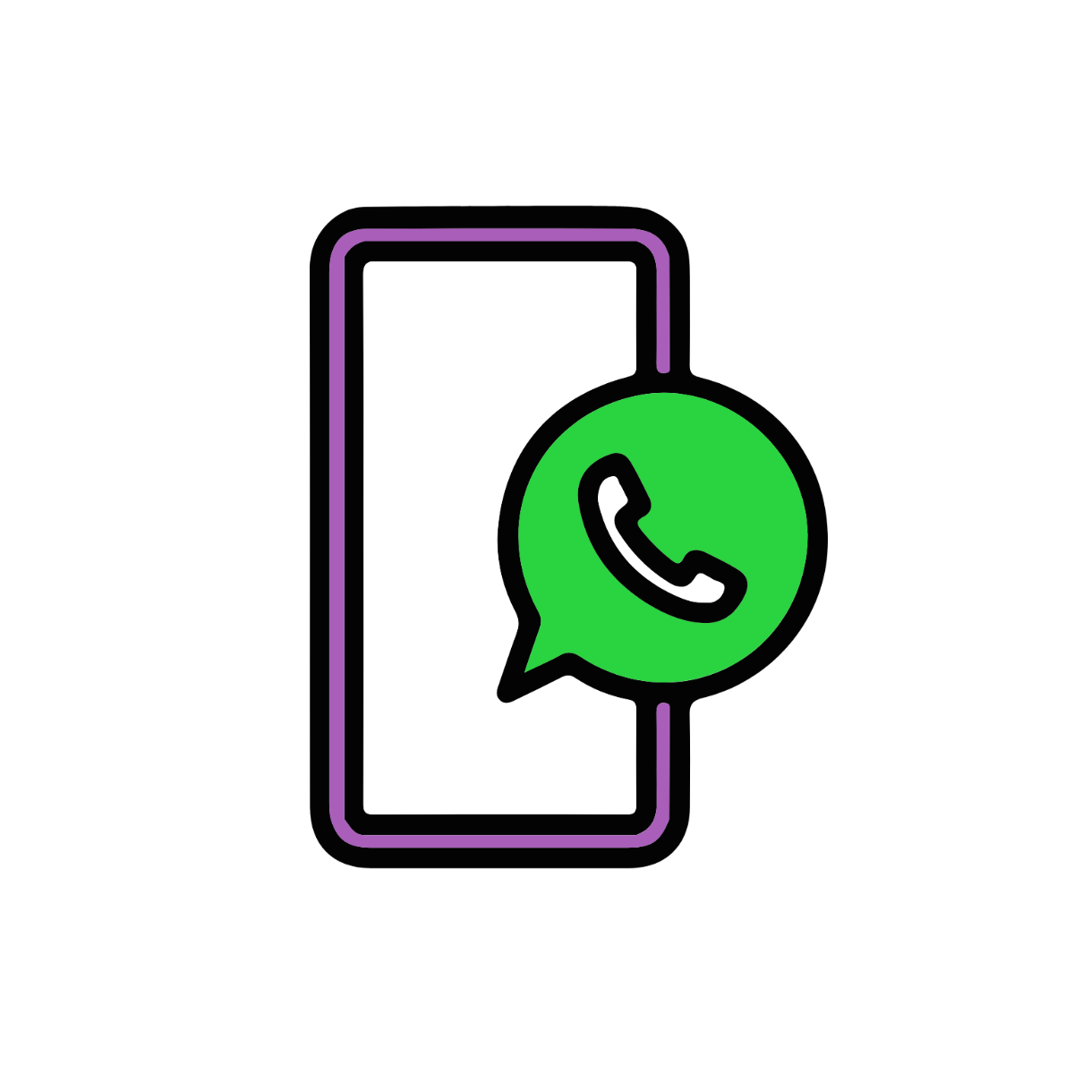 Free WhatsApp Phone Icon Clipart Template Edit Online & Download