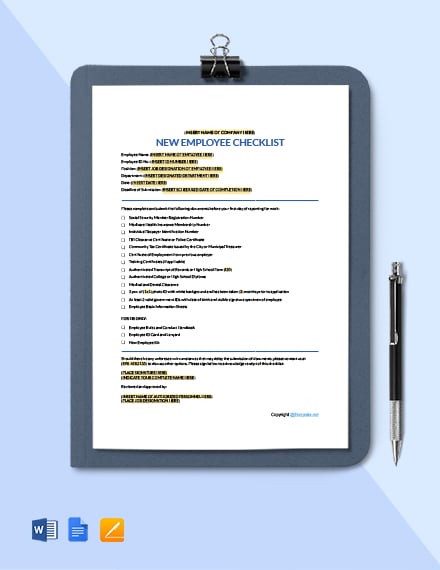 FREE HR Checklist Template Download in Word Google Docs Excel PDF