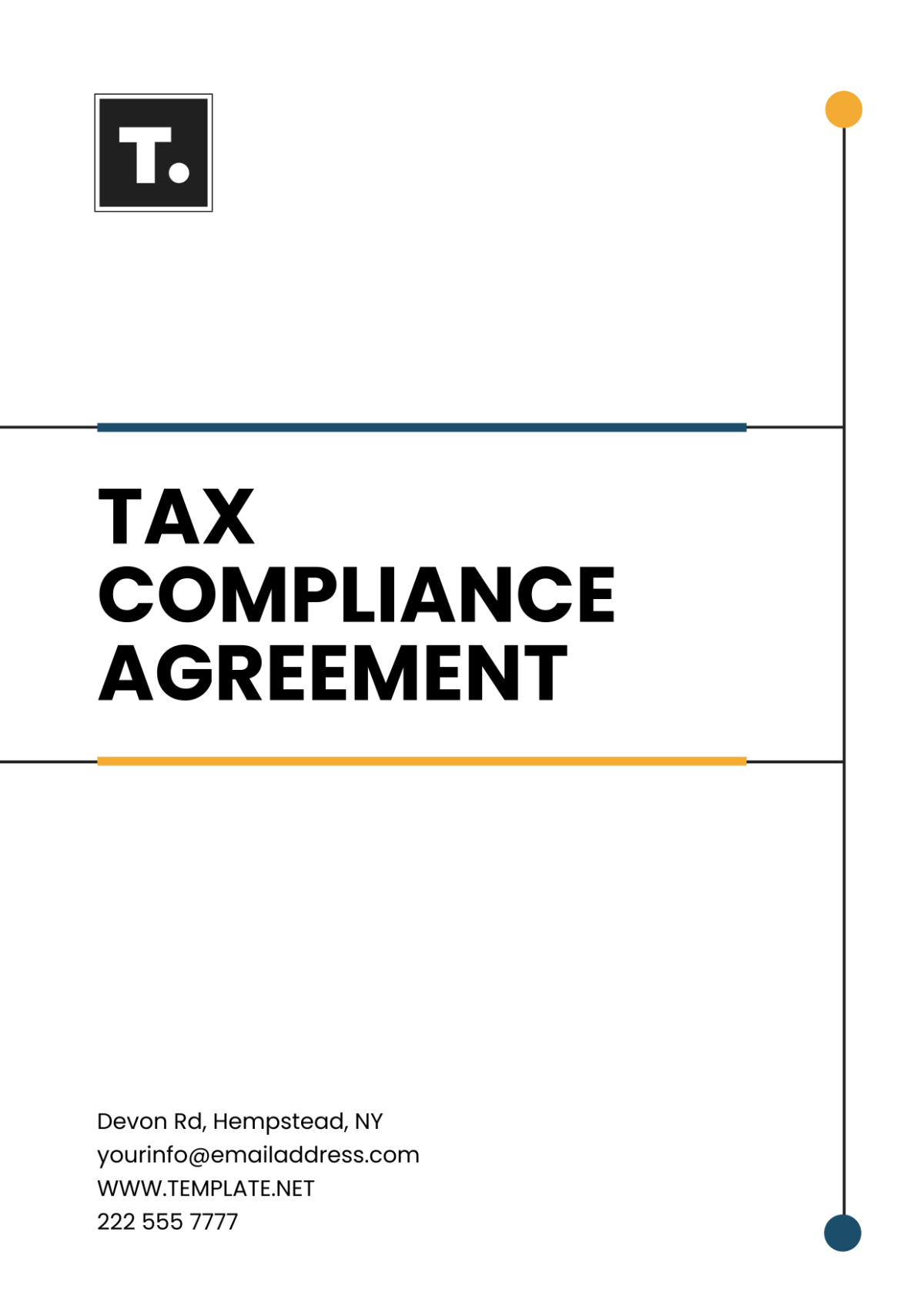 Tax Compliance Agreement Template