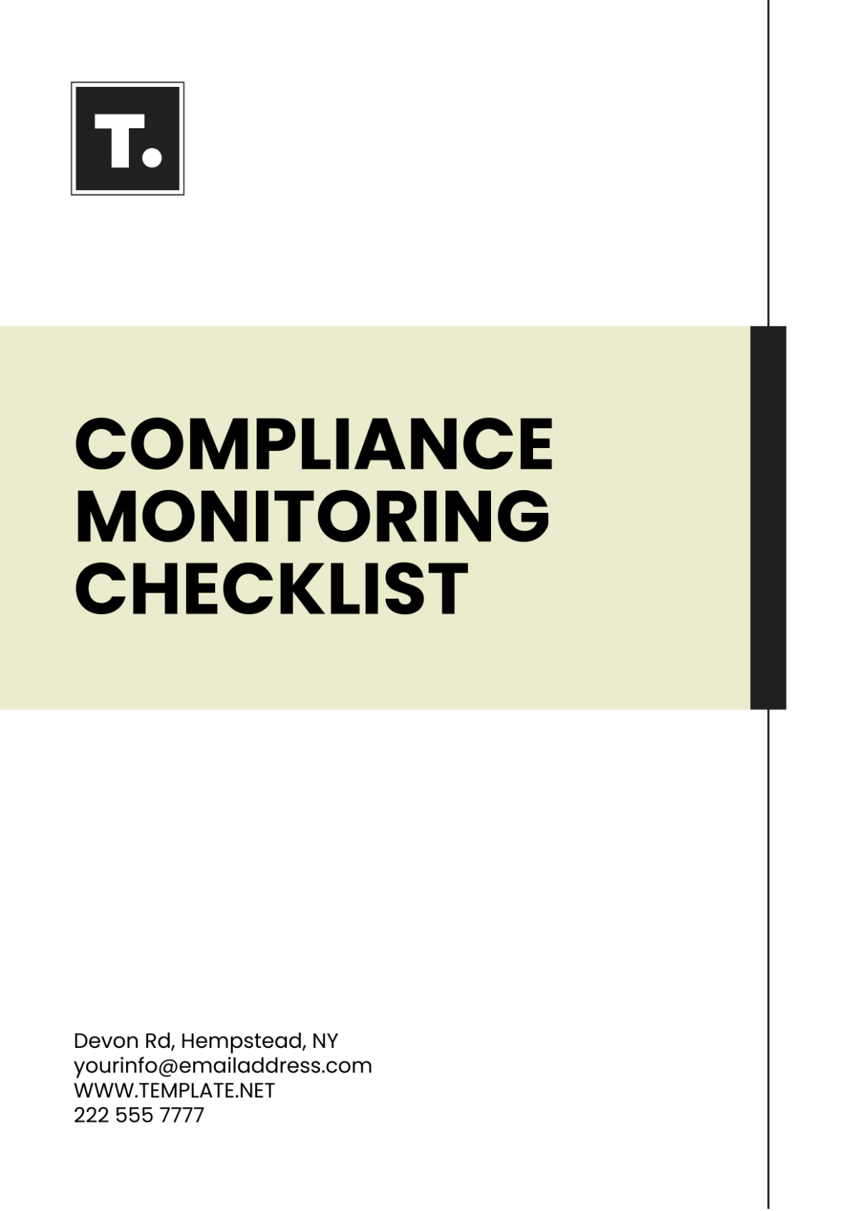 Compliance Monitoring Checklist Template