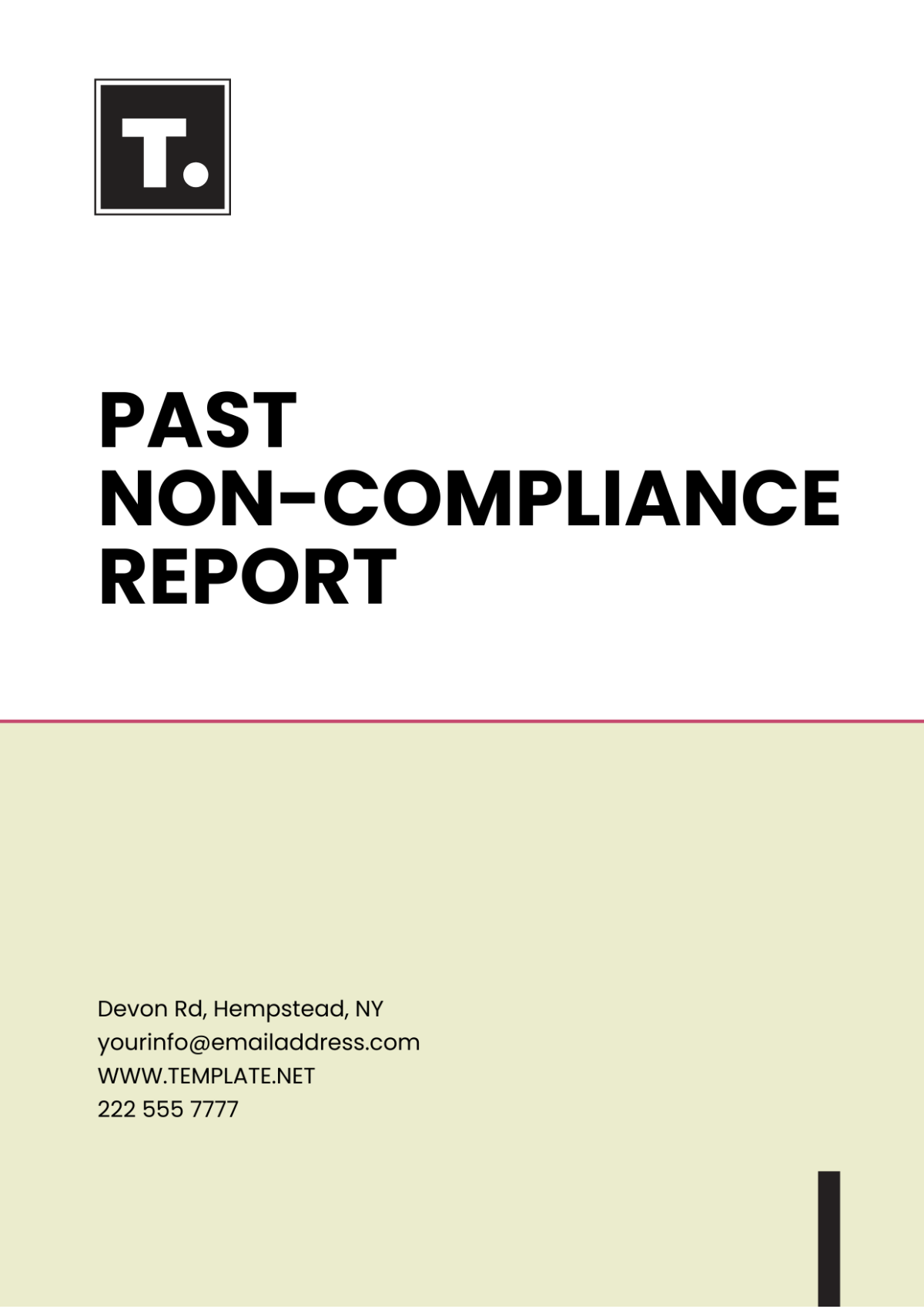 Past Non-Compliance Report Template - Edit Online & Download