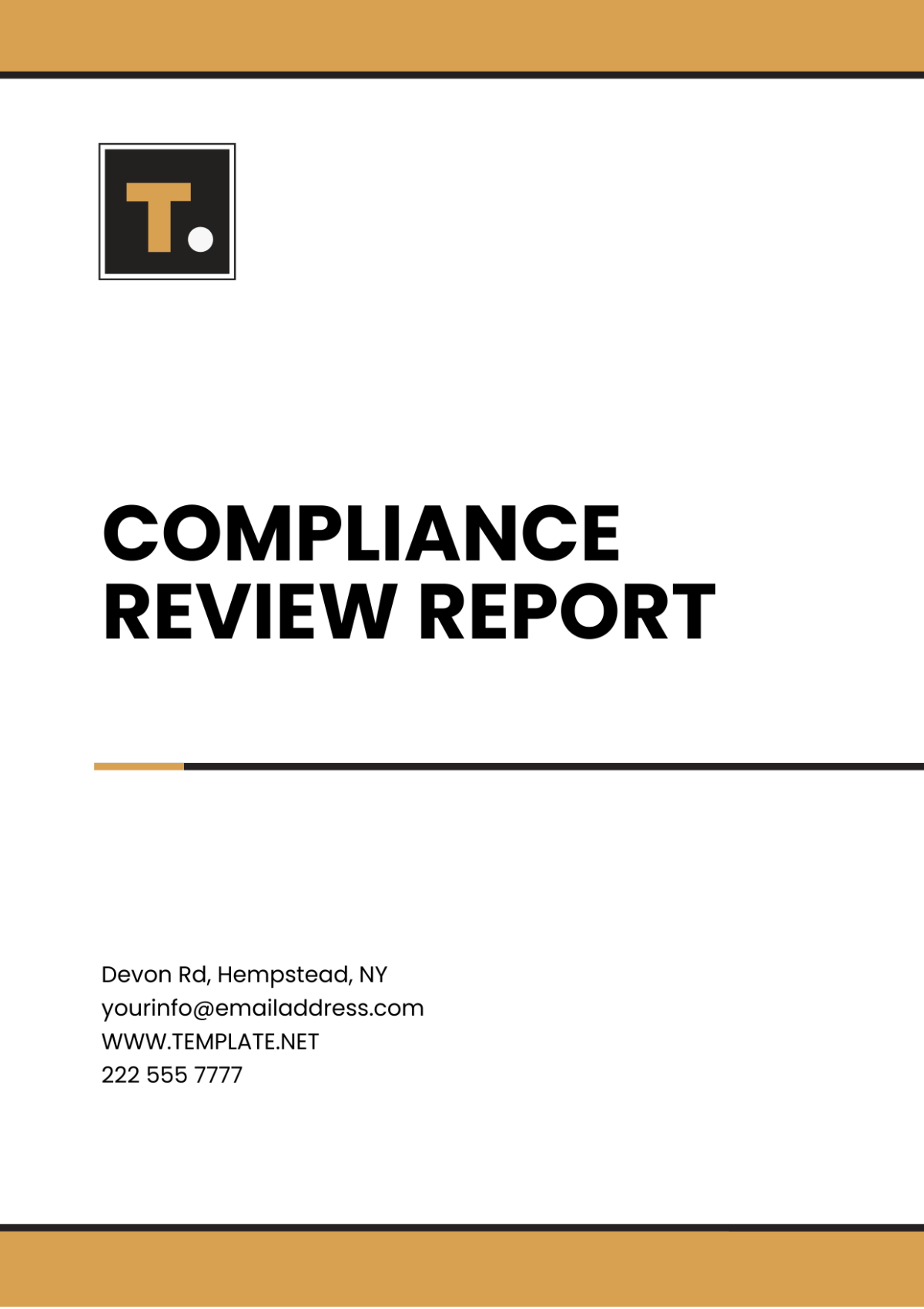 Compliance Review Report Template