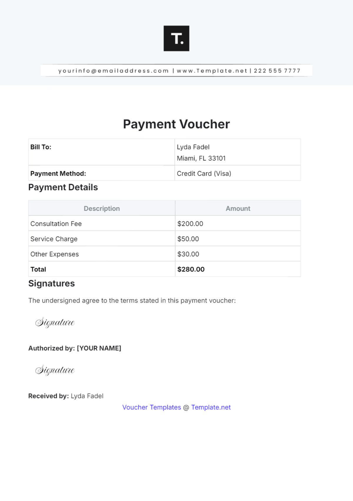 Payment Voucher Template