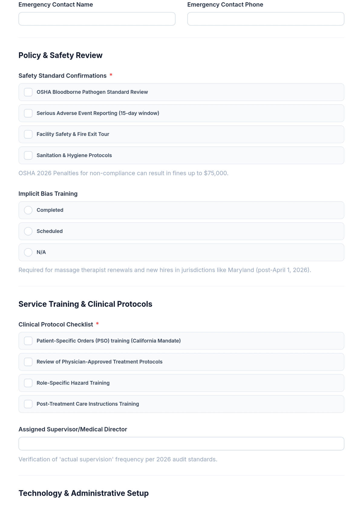 Free Spa Onboarding Checklist Form Template & AI Maker Free Spa Onboarding Checklist Form Template & AI Maker