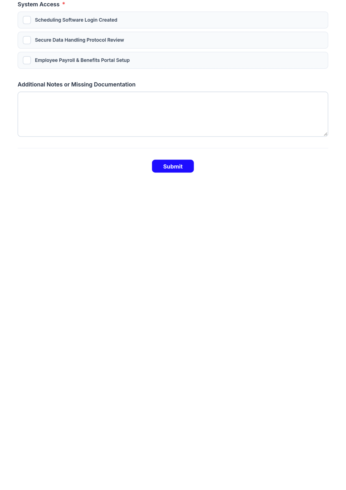 Free Spa Onboarding Checklist Form Template & AI Maker Free Spa Onboarding Checklist Form Template & AI Maker