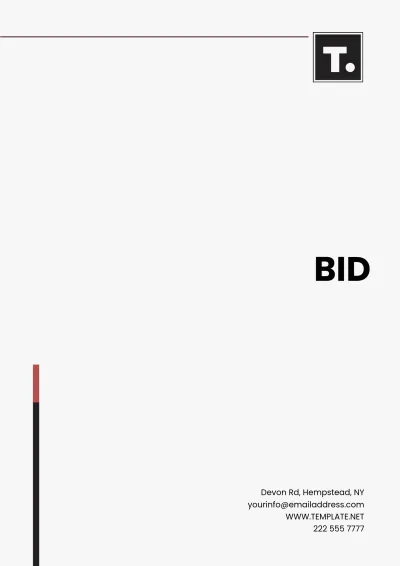 Free Bid Template to Edit Online