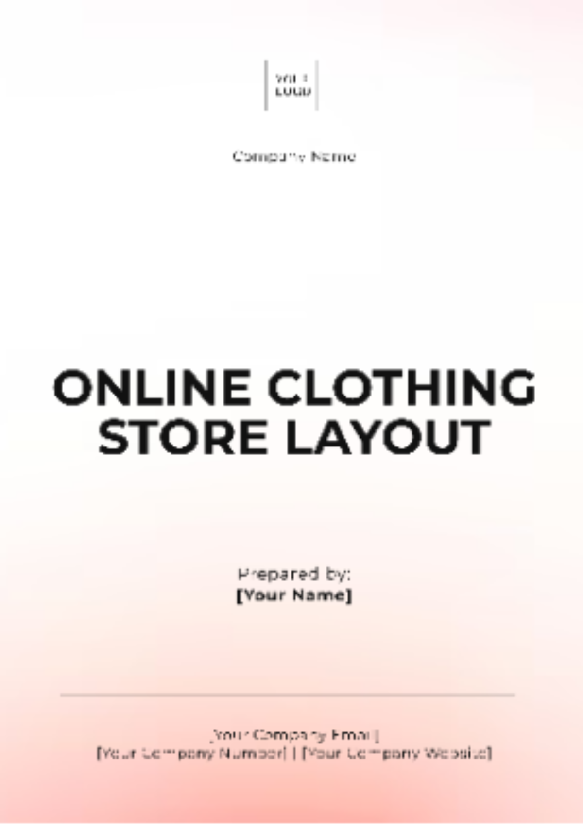 Online Clothing Store Layout Template