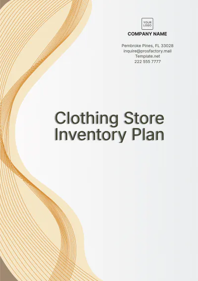 Free Aesthetic Clothing Store Inventory Plan Template to Edit Online