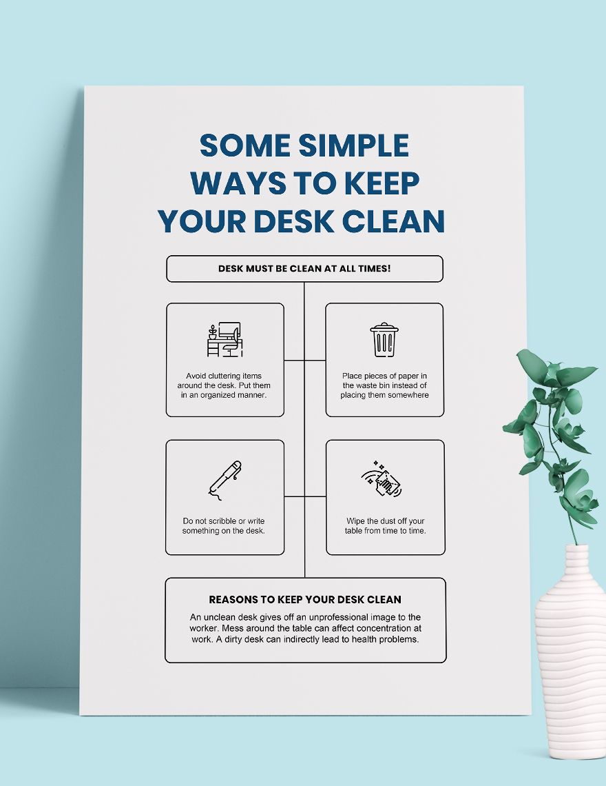Poster Clean Desk Policy Template