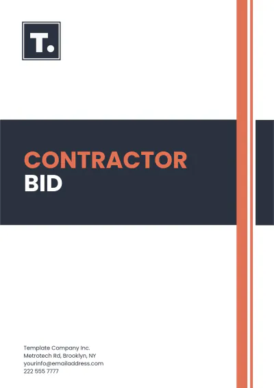 Free Contractor Bid Template to Edit Online