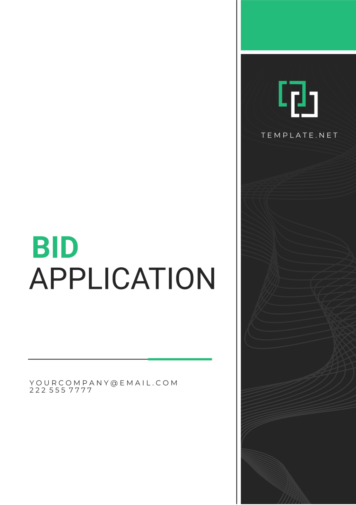 Bid Application Layout Template