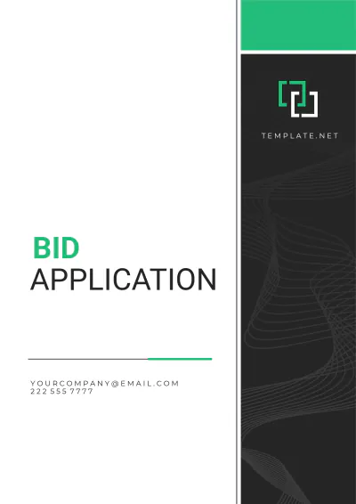 Free Bid Application Layout Template to Edit Online