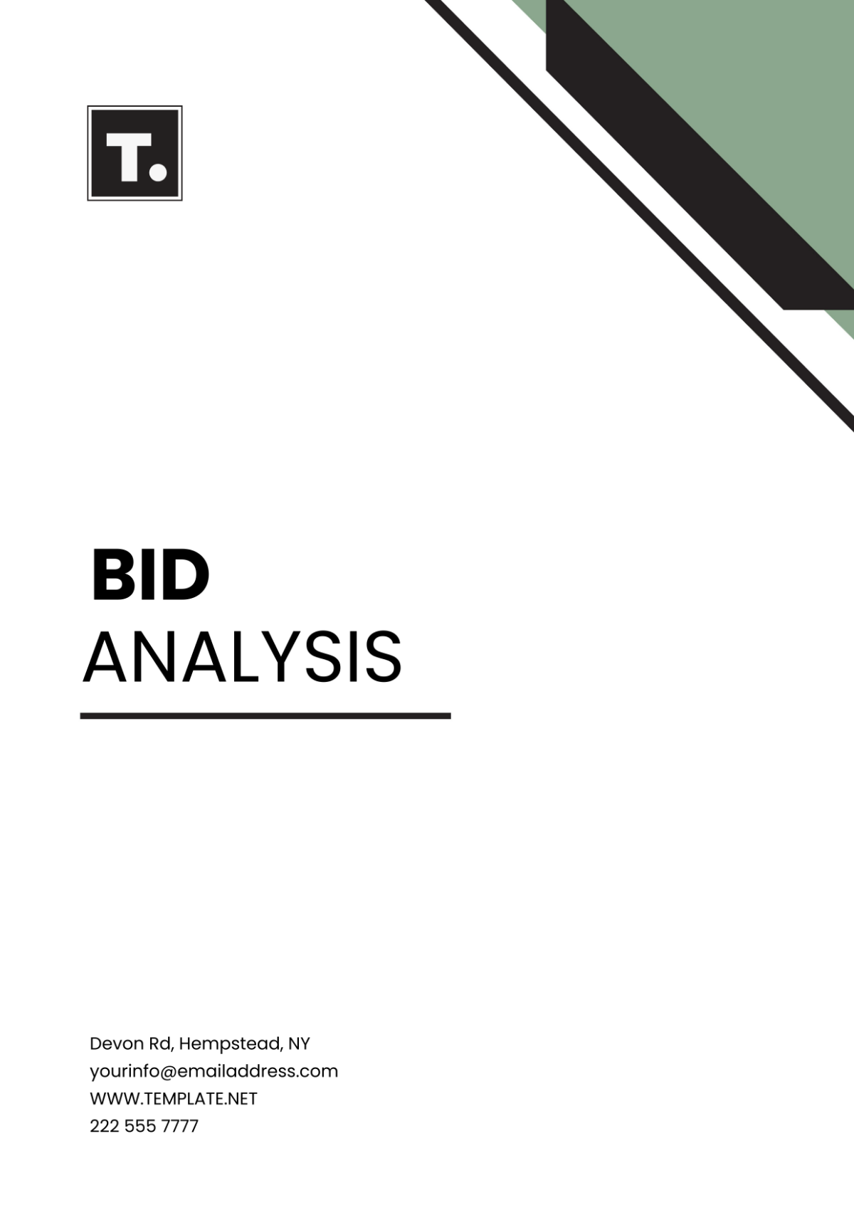 Professional Bid Analysis Template - Edit Online & Download