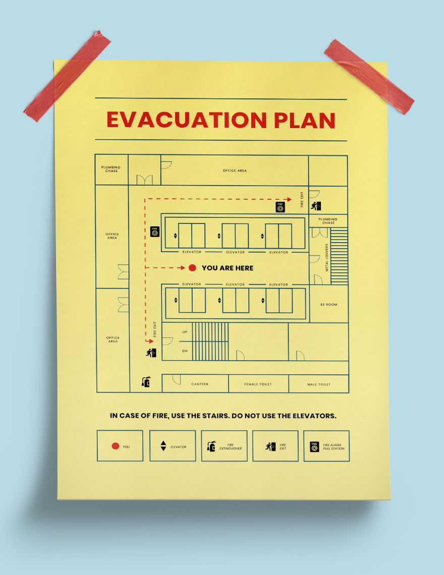 Building Evacuation Plan Poster Template