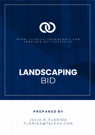 Free Landscaping Bid Template to Edit Online