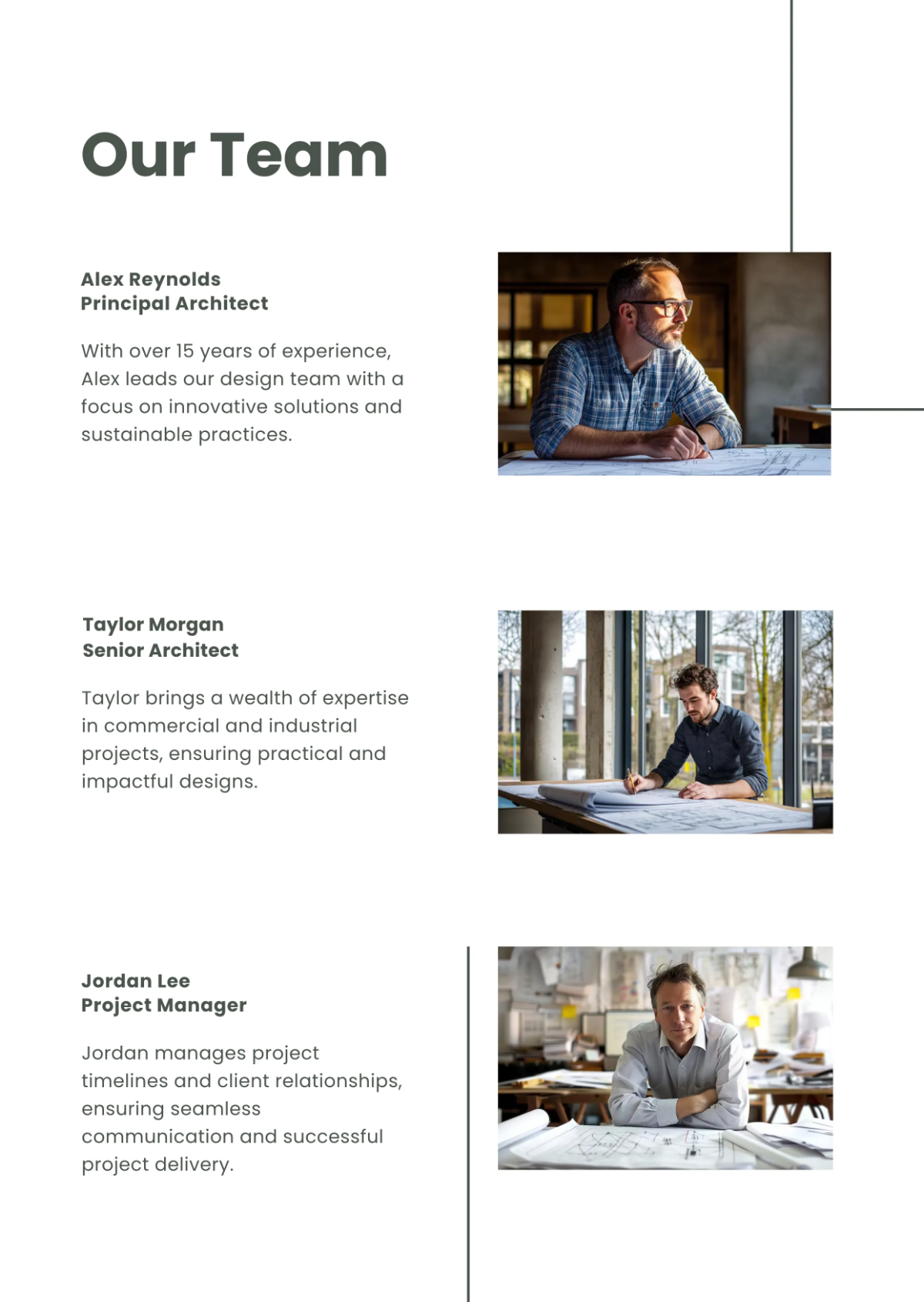 Free Modern Architect Business Profile Template to Edit Online