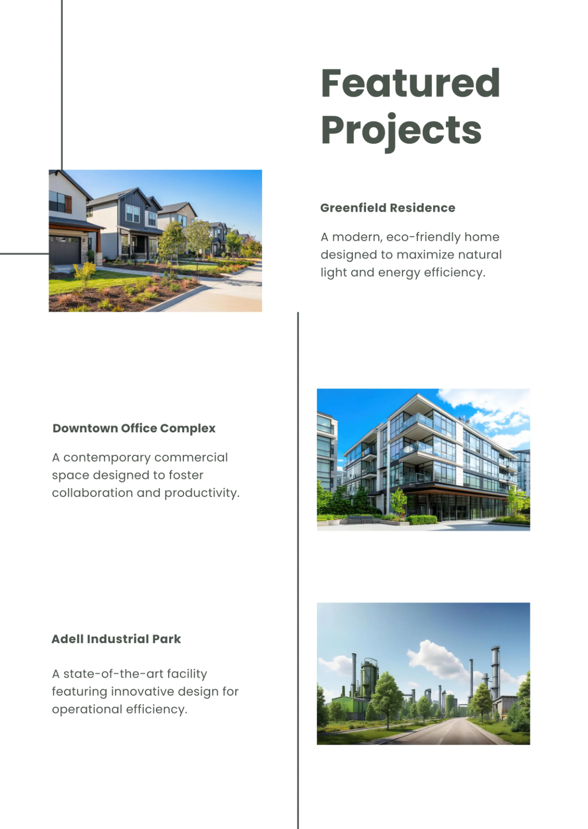 Free Modern Architect Business Profile Template to Edit Online