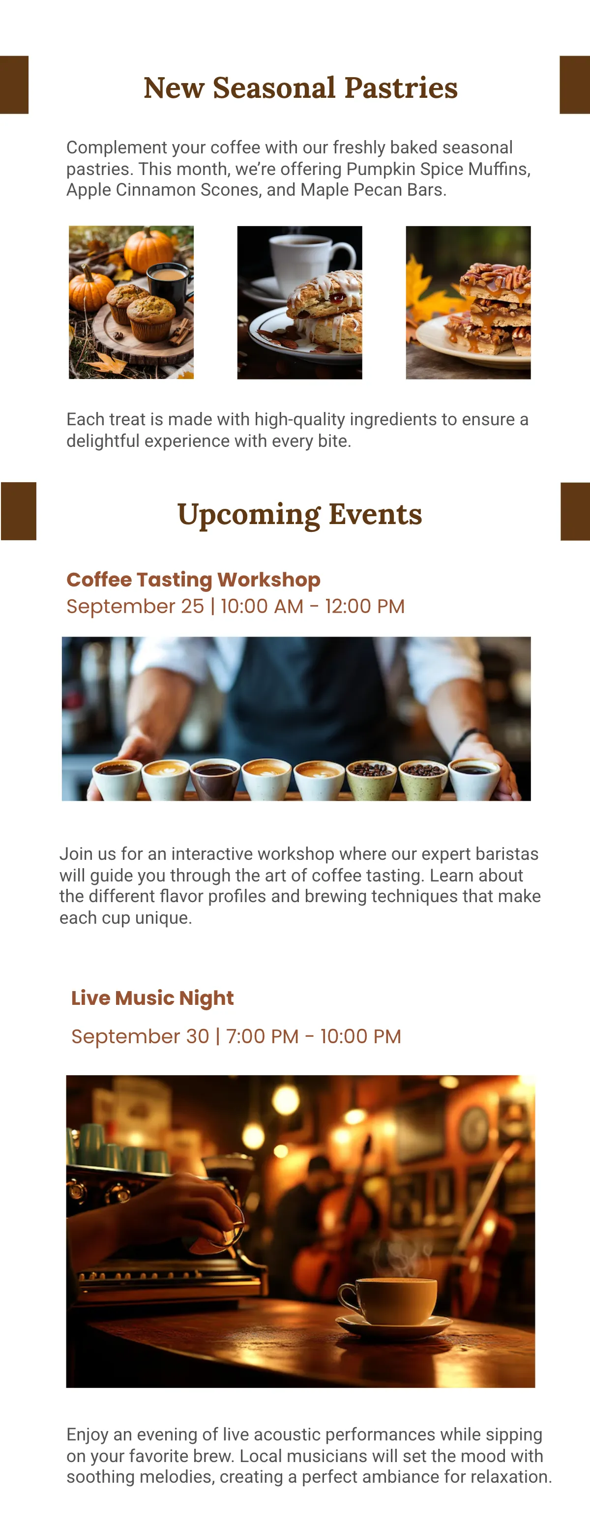 Free Coffee Shop Newsletter Template to Edit Online