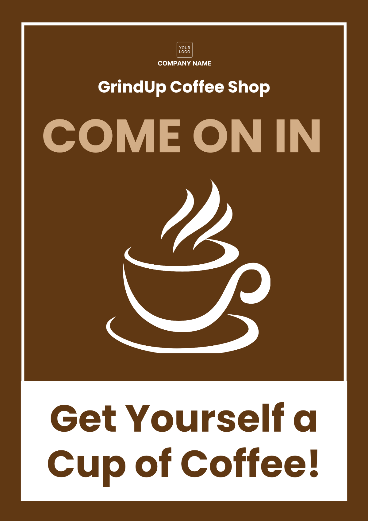 Coffee Shop Signage Template - Edit Online & Download