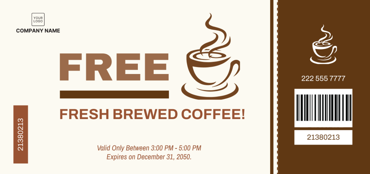 Coffee Shop Coupon Template - Edit Online & Download