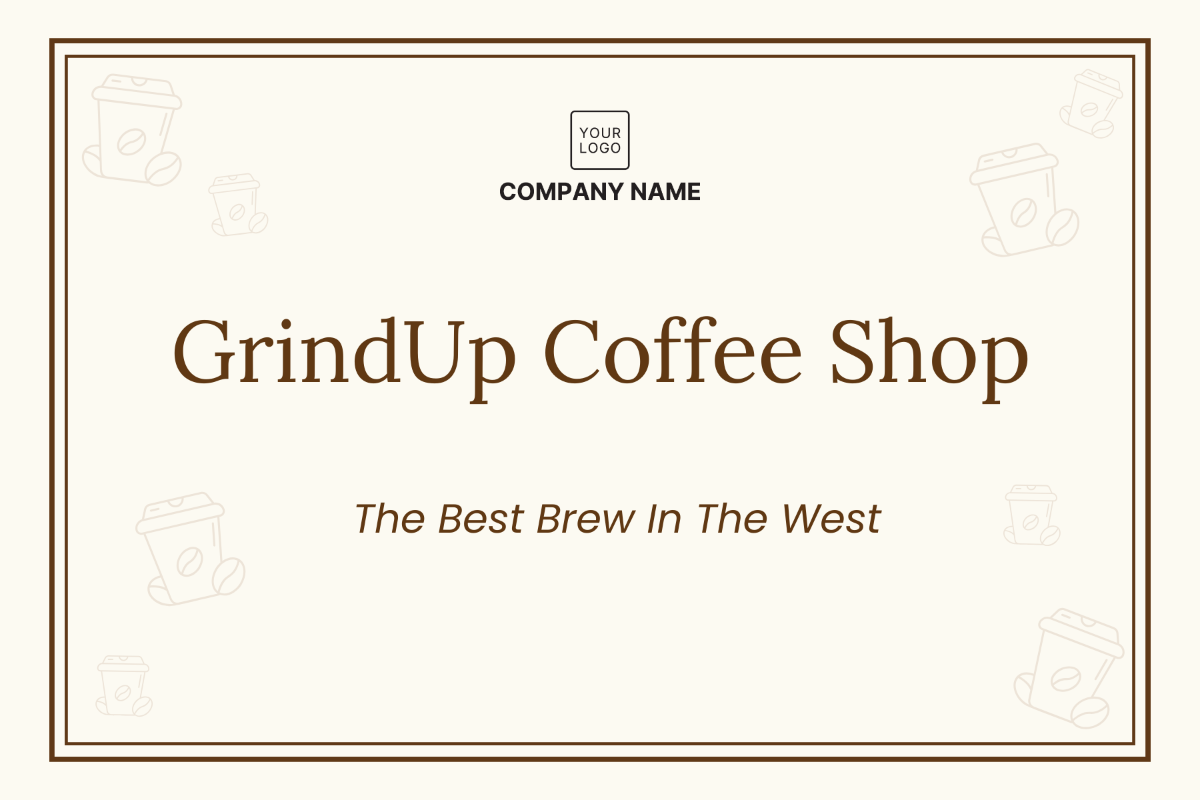 Coffee Shop Label Template - Edit Online & Download