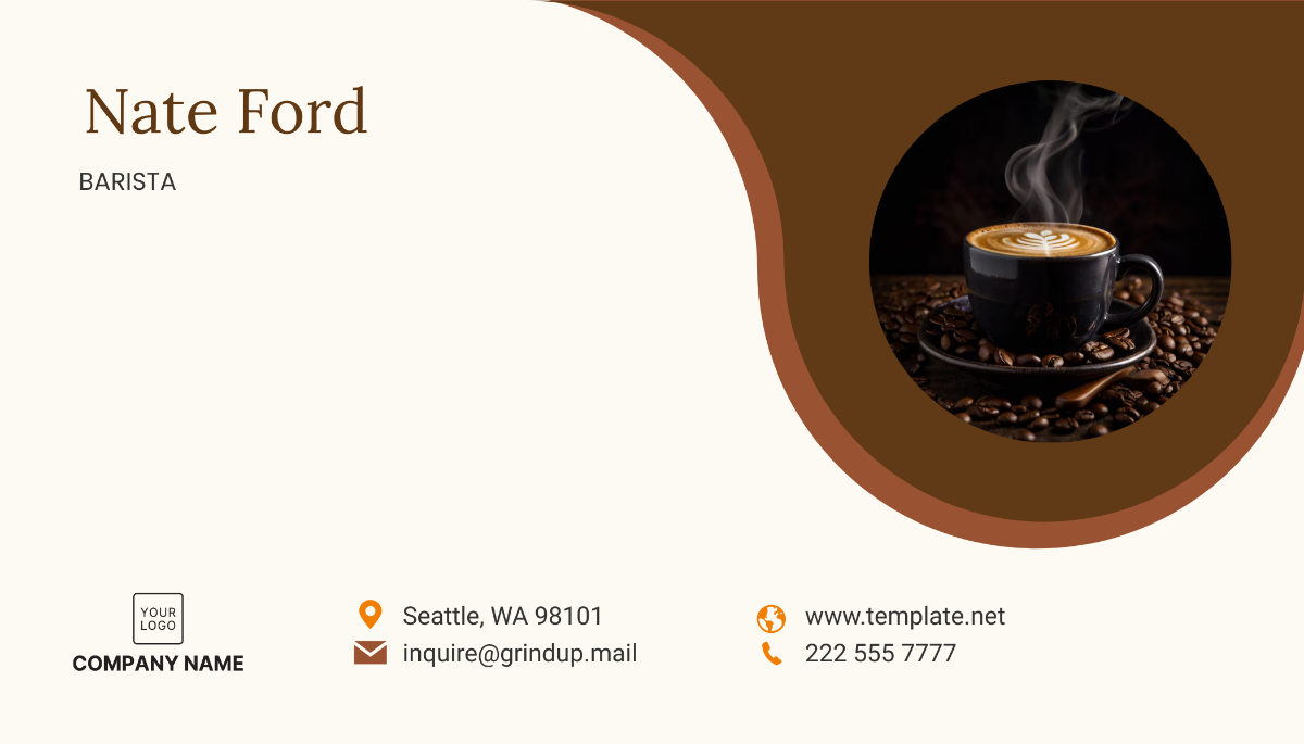 Coffee Shop Business Card