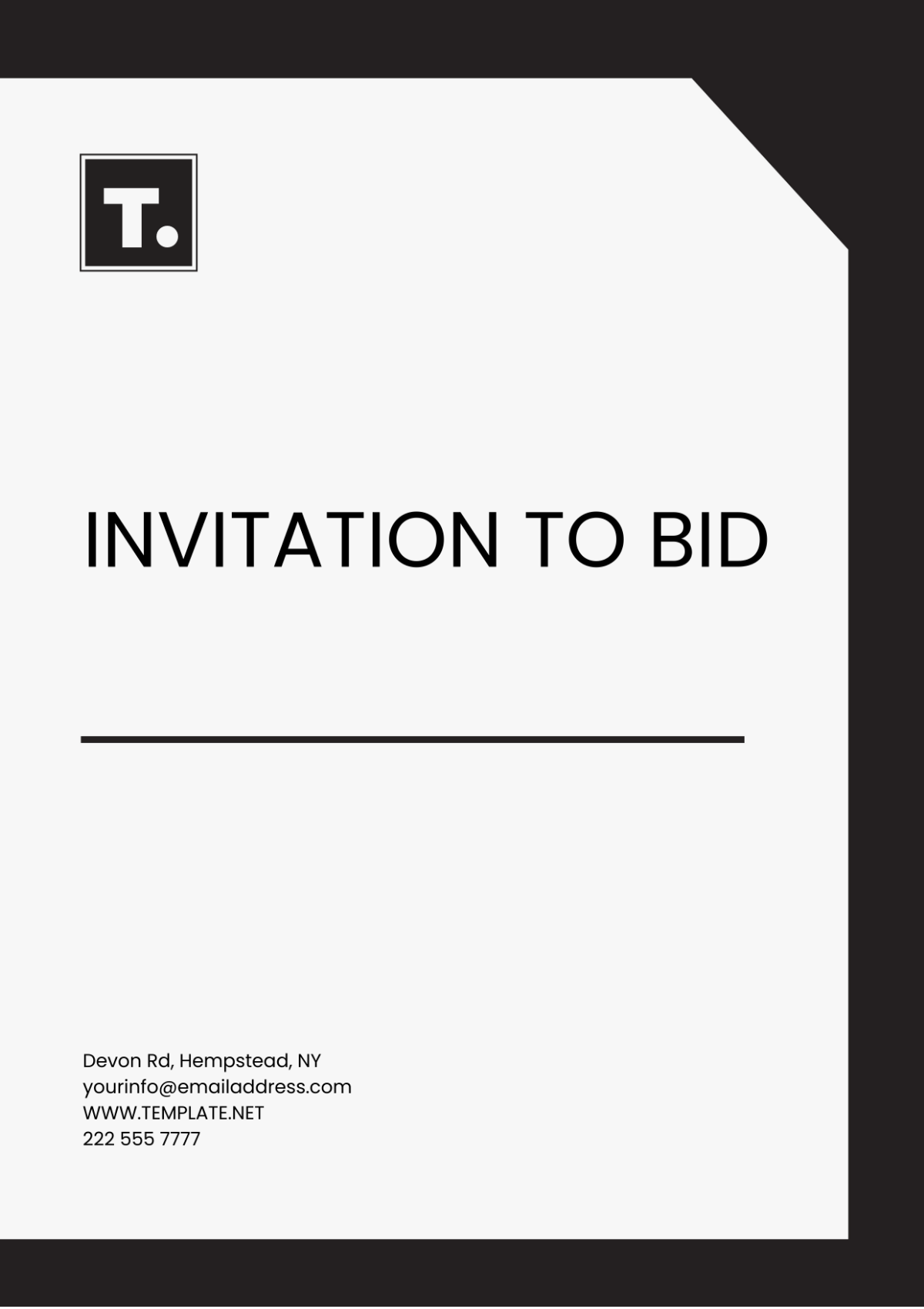 Invitation to Bid Template