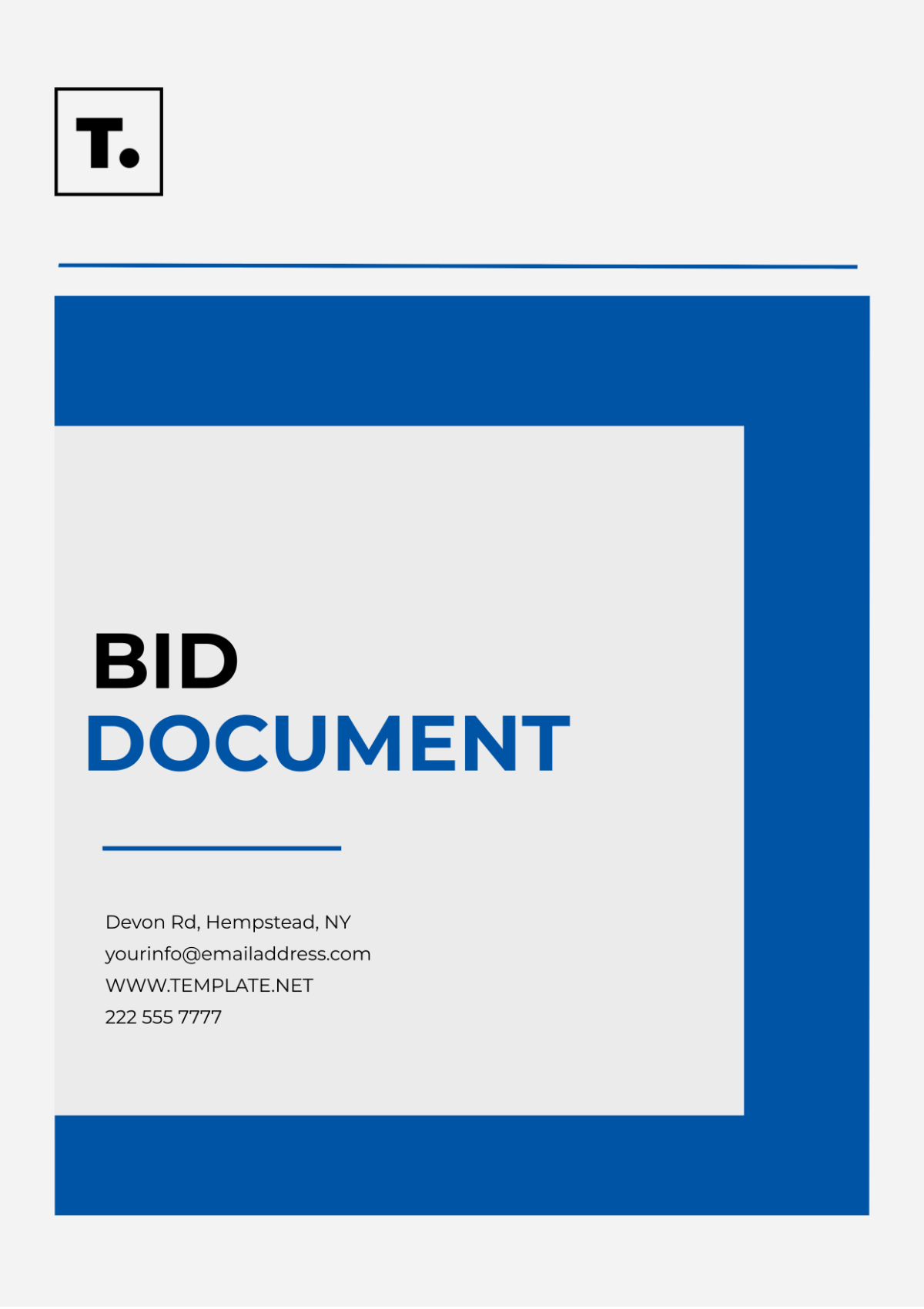 Bid Document Outline Template