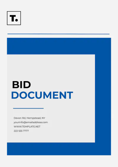 Free Bid Document Outline Template to Edit Online