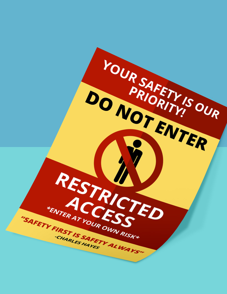Restricted access Poster Template Format