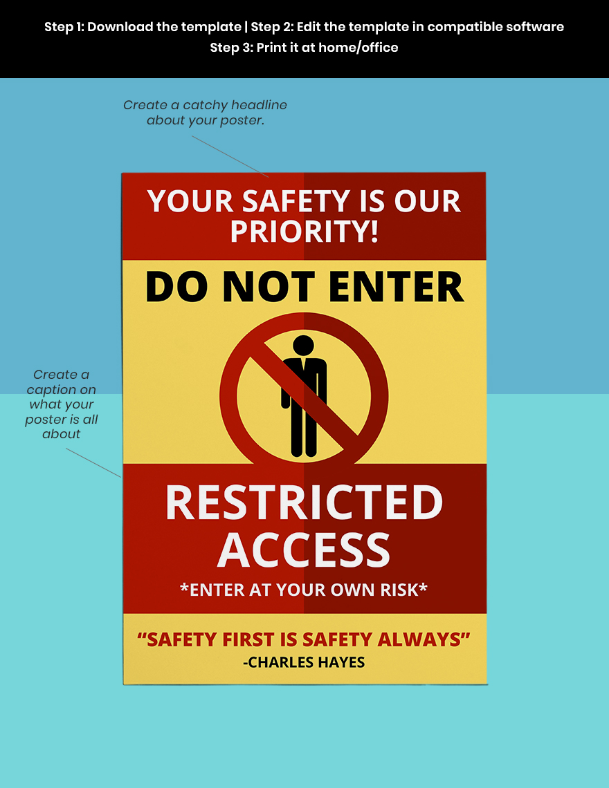 Restricted Access Poster Template
