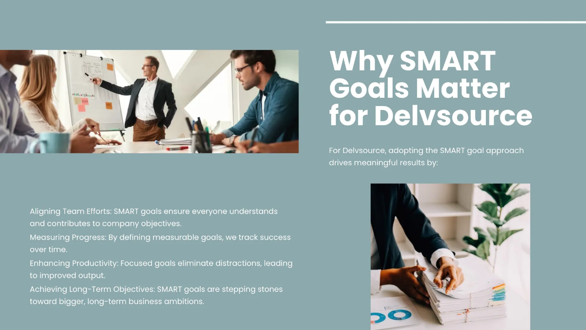 Free SMART Goals Presentation Template to Edit Online