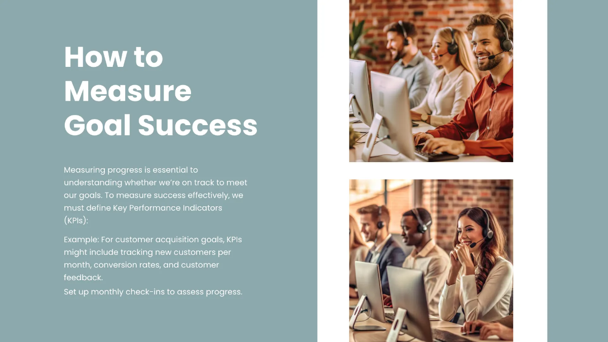 Free SMART Goals Presentation Template to Edit Online