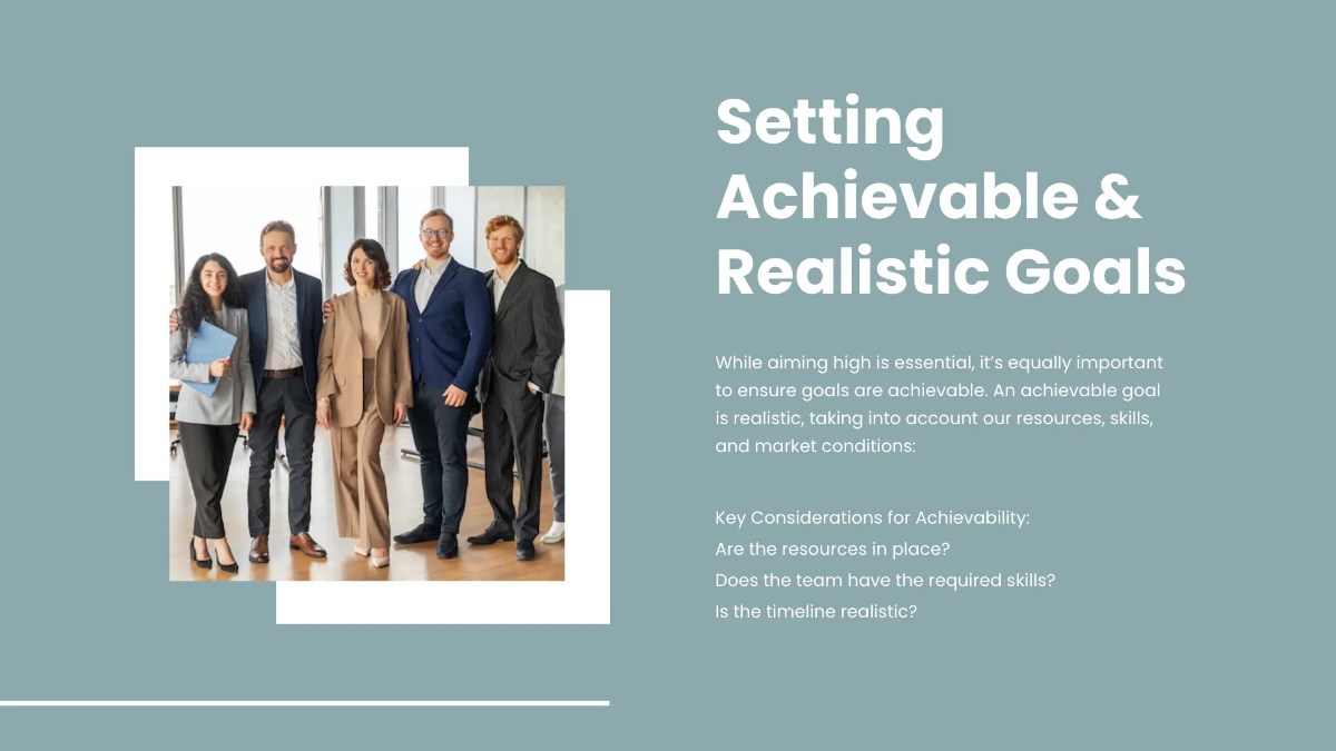 Free SMART Goals Presentation Template to Edit Online