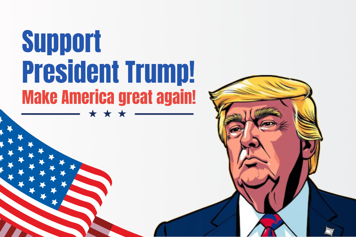 Trump Rally Yard Sign Template - Edit Online & Download