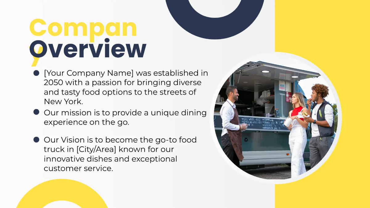 Free Food Truck Presentation Template to Edit Online
