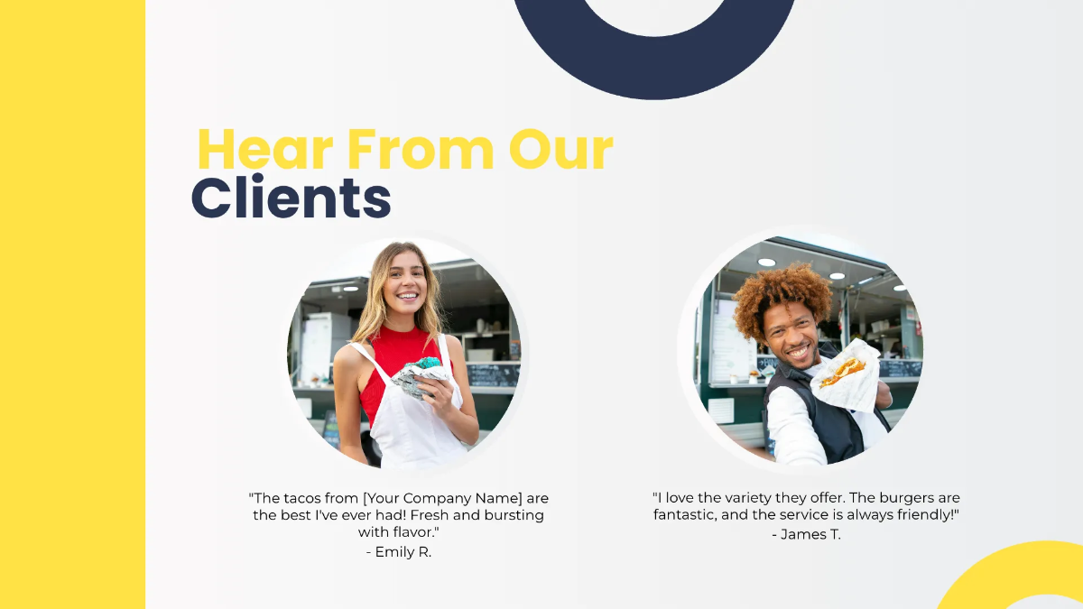 Free Food Truck Presentation Template to Edit Online