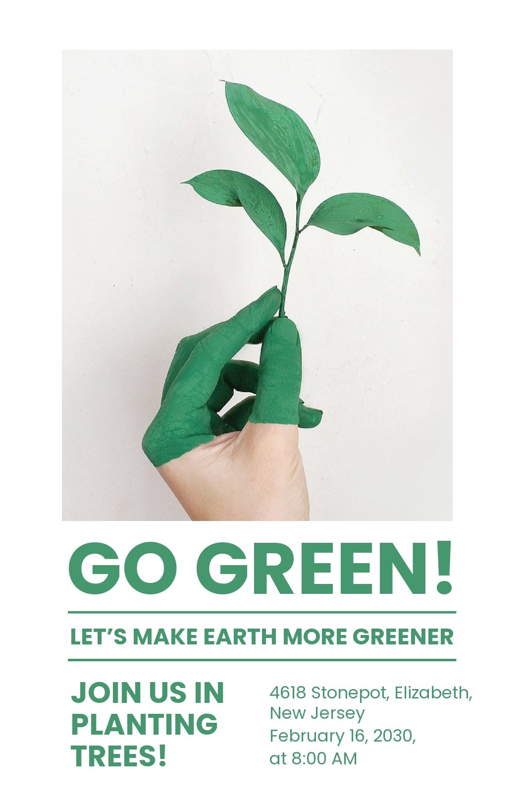 Go Green Poster Template [Free PDF] Word (DOC) PSD InDesign