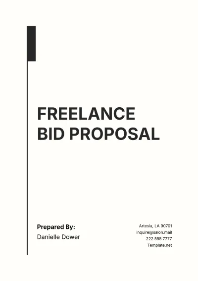 Free Freelancer Bid Proposal Template to Edit Online