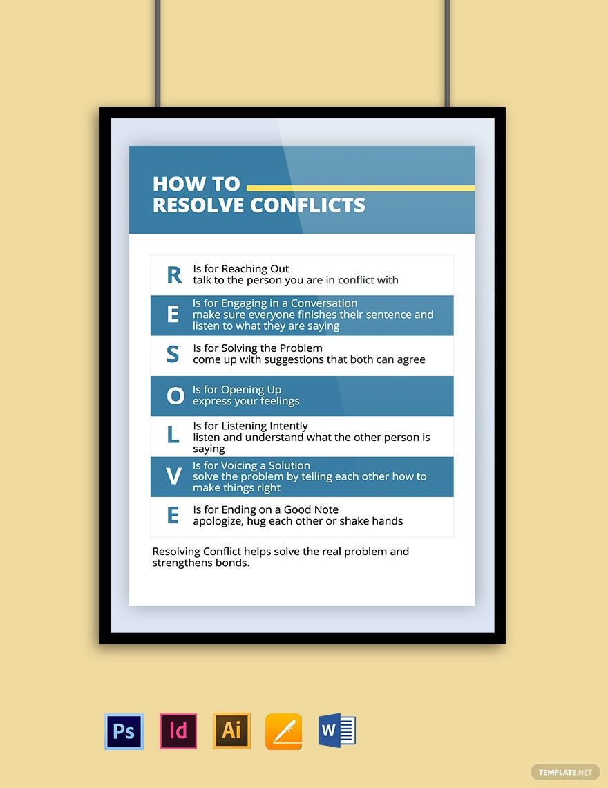 Resolving Conflicts Poster Template