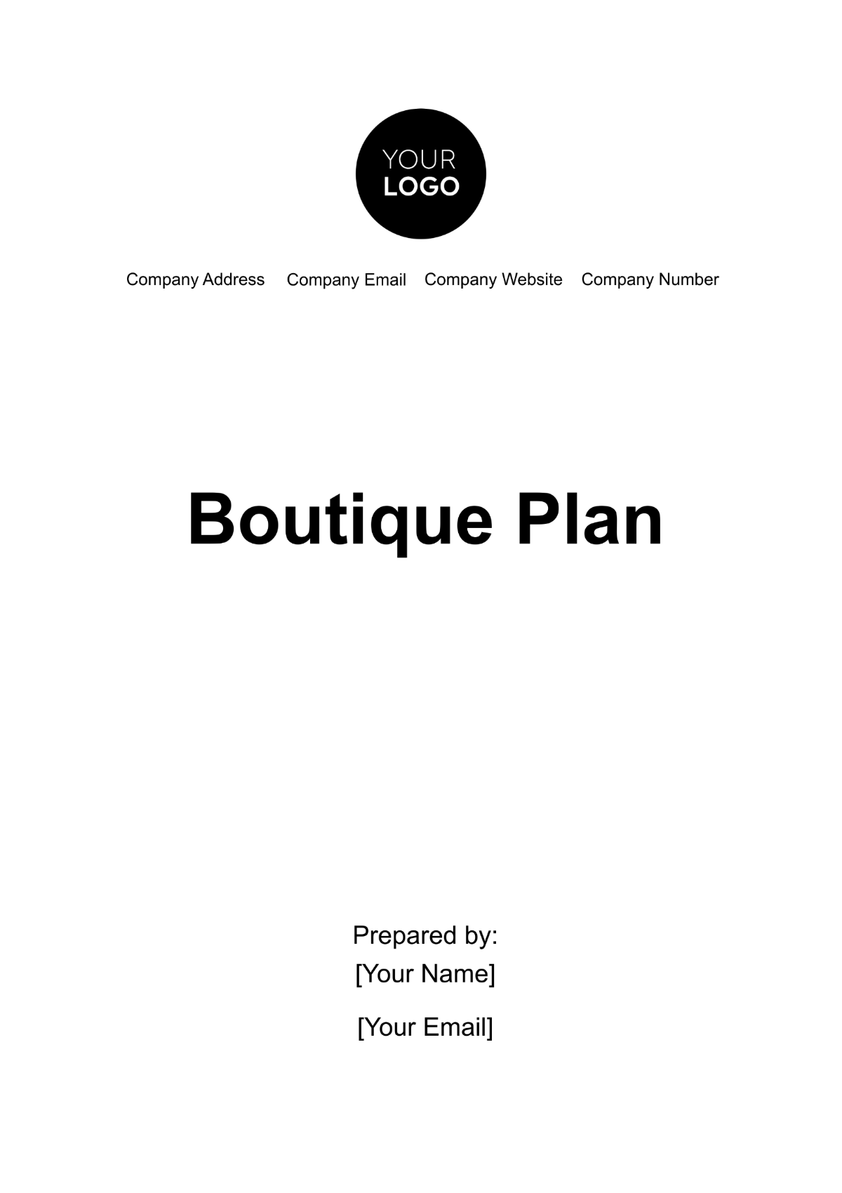 Boutique Plan Template - Edit Online & Download