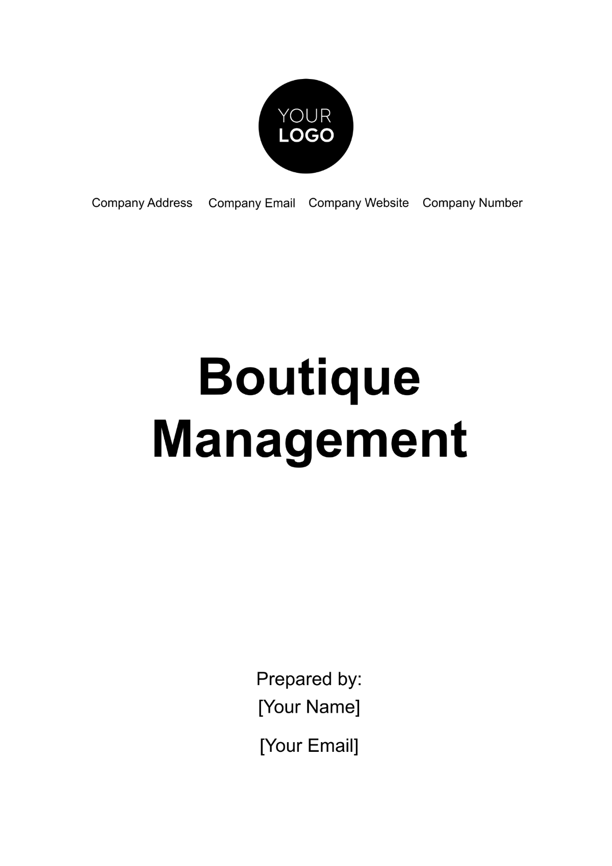 Boutique Management Template - Edit Online & Download