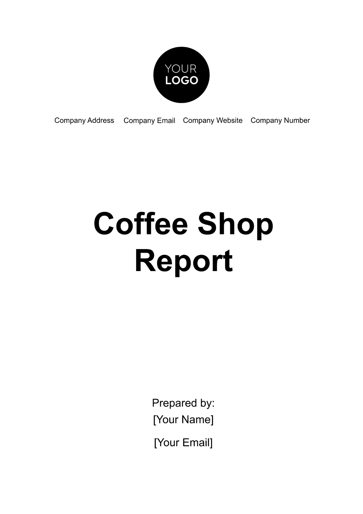 Coffee Shop Report Template - Edit Online & Download