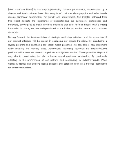 Free Coffee Shop Report Template to Edit Online